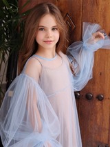 ПЛАТЬЕ ГОЛУБОЕ рис.2