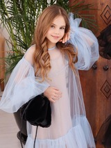 ПЛАТЬЕ ГОЛУБОЕ рис.3